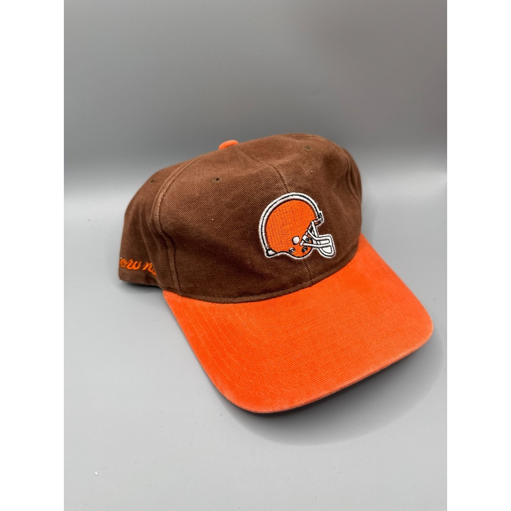 Vintage Cleveland Browns Starter Snapback Hat Brown Orange NFL Cap Cotton #54 - Picture 2 of 12